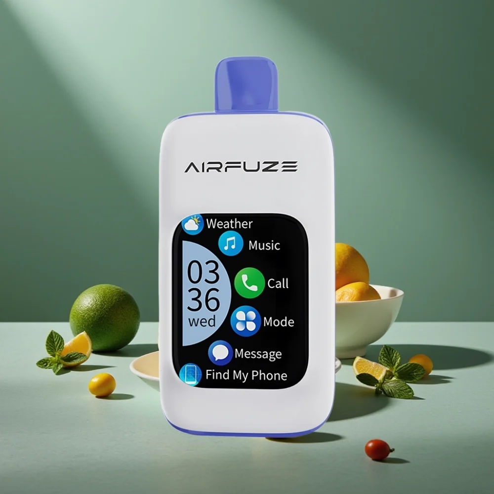 AirFuze Smart 30000 Puffs Disposable Pod com Tela Touch 2.01″ e Sabor Menta Miami