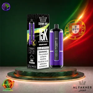 Al Fakher Crown Bar HyperMax 15K Puffs | Vape Descartável Portugal 0.6% Nicotina