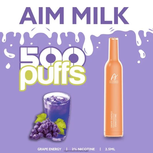 Atacado Vaporizador – Aivono AIM MILK 500 energia da uva FR2FJJ265