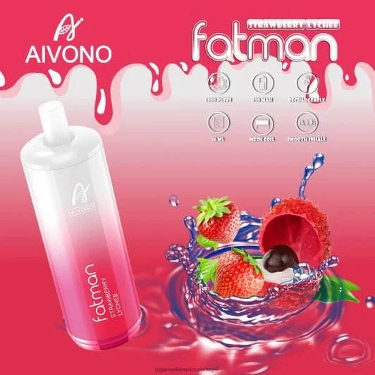 Atacado Vaporizador – Aivono FATMAN 6800 lichia de morango FR2FJJ23