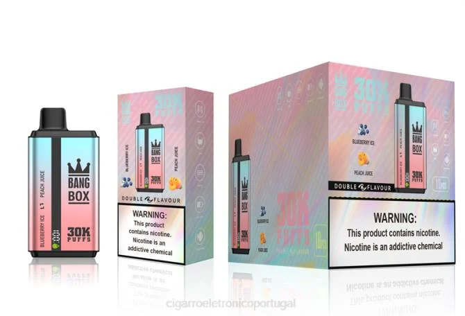 Atacado Vaporizador – Bang Box 30.000 baforadas sabores duplos gelo de mirtilo e suco de pêssego 8T6063