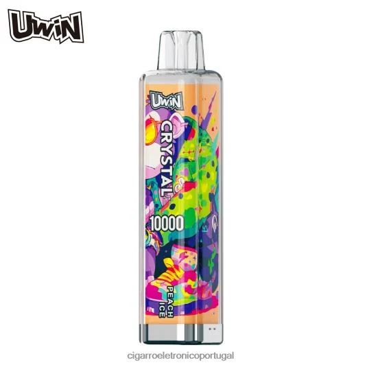 Atacado Vaporizador – UWIN CRYSTAL 10.000 vapores descartáveis gelo de pêssego FR2FJJ375
