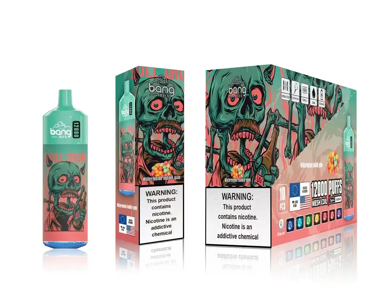 blu cigarro eletrónico portugal RB64119 chiclete de melancia Bang Box 12.000 baforadas