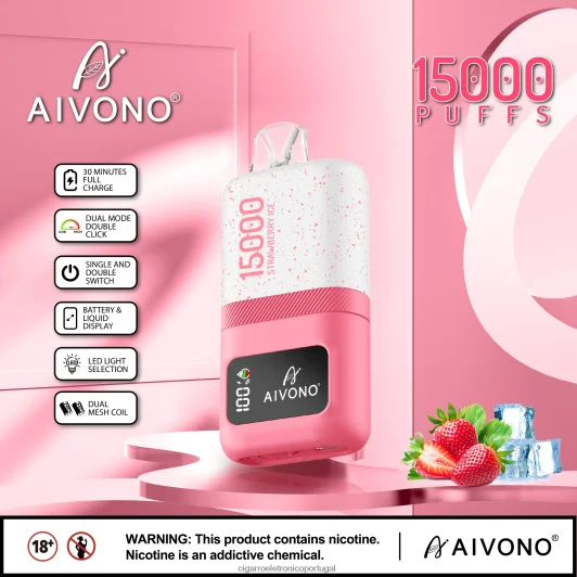 Cigarro Eletrônico – Aivono AIM magic 15.000 gelo de morango FR2FJJ71