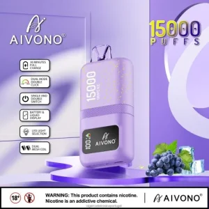 Cigarro Eletrônico – Aivono AIM magic 15.000 gelo de uva FR2FJJ60