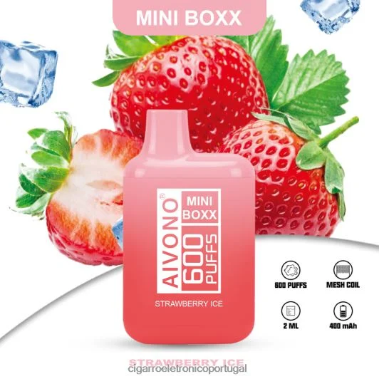 Cigarro Eletrônico – Aivono AIM MINI BOXX 600 gelo de morango FR2FJJ236