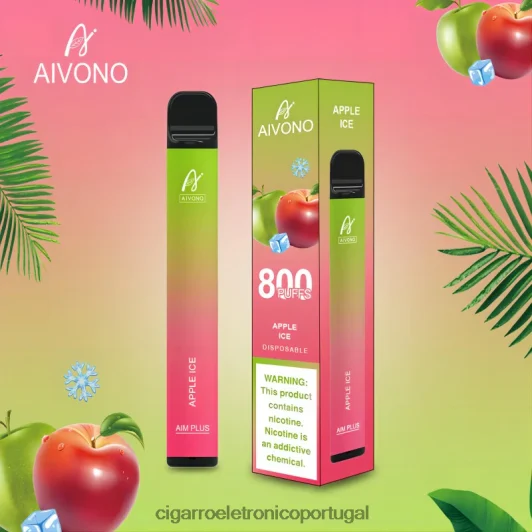 Cigarro Eletrônico – Aivono AIM PLUS 800 gelo de maçã FR2FJJ170