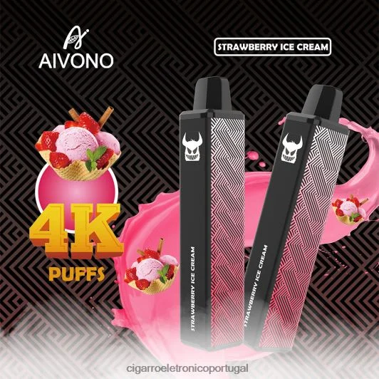 Cigarro Eletronico Atacado – Aivono AIM FREAK 4000 sorvete de morango FR2FJJ263