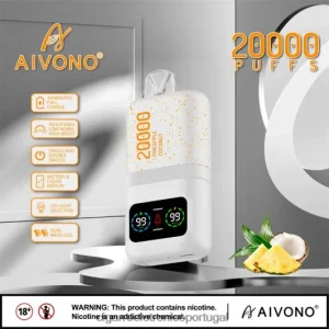 Cigarro Eletronico Atacado – Aivono AIM magic 20.000 gelo de abacaxi e coco FR2FJJ76