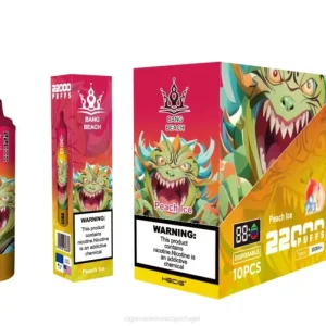 Cigarro Eletrônico – Bang Beach Tela inteligente de 22.000 baforadas gelo de pêssego 8T6016