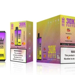 Cigarro Eletrônico – Bang Box 30.000 baforadas sabores duplos gelo de três frutas vermelhas e manga de morango 8T6067