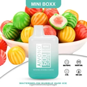 Cigarro Eletrónico Comprar Online – Aivono AIM MINI BOXX 600 sorvete de chiclete de melancia FR2FJJ235