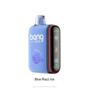 Cigarro Eletrónico Comprar Online – Bang Box Display de energia inteligente de 9000-18000 baforadas gelo azul 8T6026