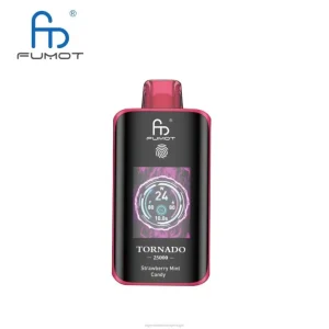 Cigarro Eletrónico Comprar Online – doce de morango e menta Fumot Tornado 25.000 vapores descartáveis VN6L15