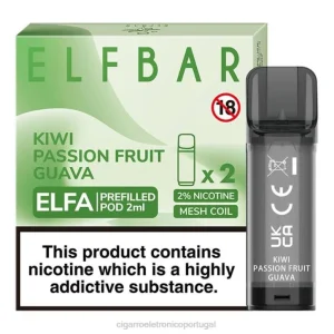 cigarro eletrónico comprar online RB64326 kiwi maracujá goiaba ELFBAR Elfa vagem pré-cheia – 2ml – 20mg (2 embalagens)