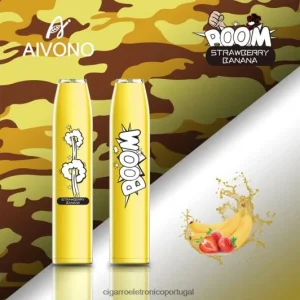 Cigarro Eletrônico Descartável Atacado – Aivono AIM BOOM 600 banana morango FR2FJJ363