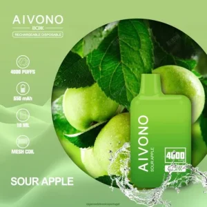 Cigarro Eletrônico Descartável Atacado – Aivono AIM BOXX 4000 maçã azeda FR2FJJ220