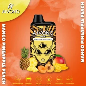 Cigarro Eletrônico Descartável Atacado – Aivono AIM MAGIC cigarro de caixa de 5800 bocas manga abacaxi pêssego FR2FJJ88