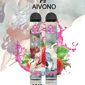 Cigarro Eletrônico Descartável Atacado – Aivono AIM SNAKE 2500 gelo de morango FR2FJJ319