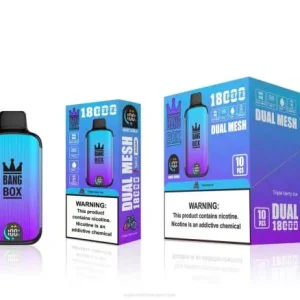 Cigarro Eletrônico Descartável Atacado – Bang Box 18.000 baforadas gelo de baga tripla 8T6095