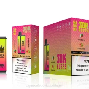 Cigarro Eletrônico Descartável Atacado – Bang Box 30.000 baforadas sabores duplos gelo de melancia e kiwi de morango 8T6062
