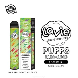 Cigarro Eletrônico Descartável Atacado – gelo de maçã azeda/coco melão LAVIE BAR Switch 2.200 baforadas DDN0297