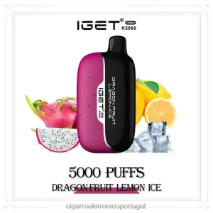 Cigarro Eletrônico – IGET Moon k5000 Gelo de limão com fruta do dragão 280PF20