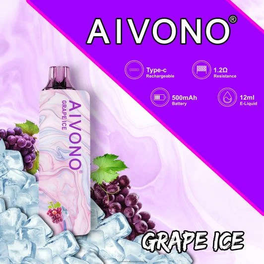 Cigarro Eletrónico Portugal – Aivono AIM GUN 7.000 gelo de uva FR2FJJ102