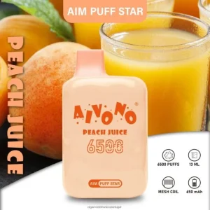 Cigarro Eletrónico Portugal – Aivono AIM PUFF STAR 6500 suco de pêssego FR2FJJ289