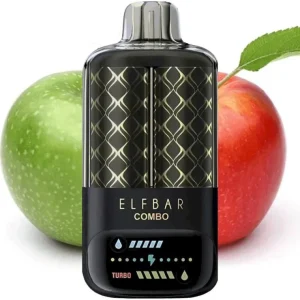 Cigarro Eletrónico Portugal – maçã verde e shisha de maçã dupla Elf Bar Combo 25.000 R88083