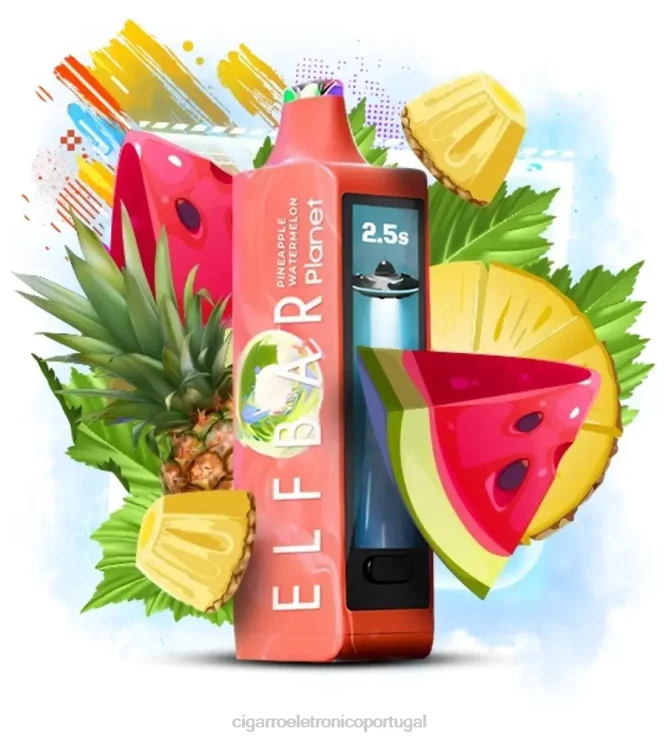 Cigarro Eletrónico Portugal – melancia abacaxi Elf Bar Planet 25.000 R880825