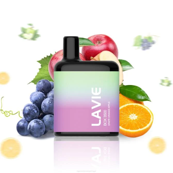 Cigarro Eletrónico Portugal – uva laranja maçã LAVIE BOX 3500 baforadas DDN0212