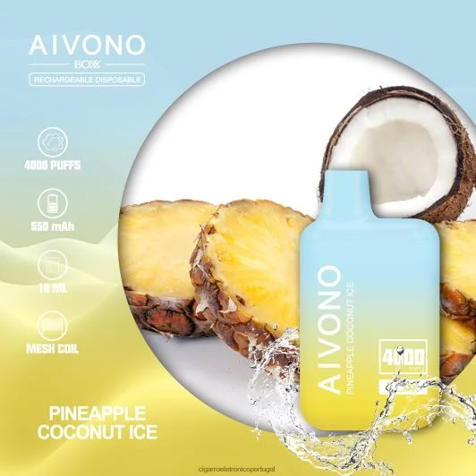 Cigarro Eletrónico Preço Portugal – Aivono AIM BOXX 4000 gelo de abacaxi e coco FR2FJJ222
