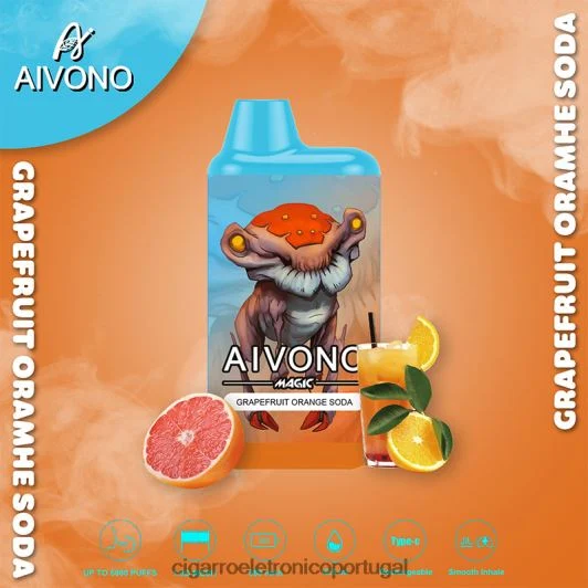 Cigarro Eletrónico Preço Portugal – Aivono AIM MAGIC cigarro de caixa de 5800 bocas refrigerante de toranja e laranja FR2FJJ101