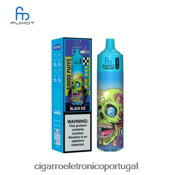 Cigarro Eletrónico Preço Portugal – Fumot Tornado 30k música gelo preto TX2F6B2