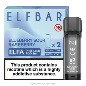 cigarro eletrónico preço portugal RB64323 framboesa azeda de mirtilo ELFBAR Elfa vagem pré-cheia – 2ml – 20mg (2 embalagens)