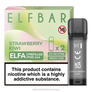 cigarro eletrônico RB64317 kiwi morango ELFBAR Elfa vagem pré-cheia – 2ml – 20mg (2 embalagens)