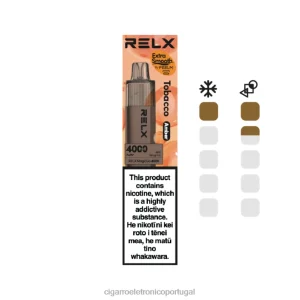Cigarro Eletrônico – tabaco (âmbar) RELX MagicGo 4000 vapores descartáveis NL2685