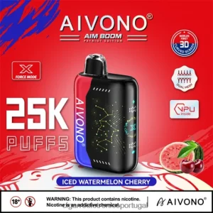 Cigarro Eletrônico Vape – Aivono AIM BOOM 25.000 cereja de melancia gelada FR2FJJ347