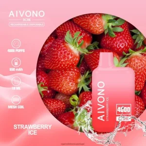 Cigarro Eletrônico Vape – Aivono AIM BOXX 4000 gelo de morango FR2FJJ226