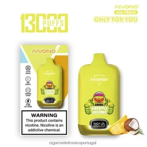 Cigarro Eletrônico Vape – Aivono AIM FREAK 13.000 coco abacaxi FR2FJJ248