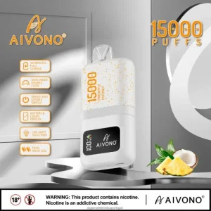 Cigarro Eletrônico Vape – Aivono AIM magic 15.000 coco abacaxi FR2FJJ72