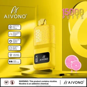 Cigarro Eletrônico Vape – Aivono AIM magic 15.000 gelo de limão rosa FR2FJJ61