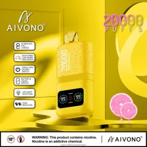 Cigarro Eletrônico Vape – Aivono AIM magic 20.000 gelo de limão rosa FR2FJJ83