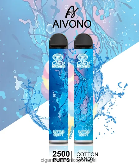 Cigarro Eletrônico Vape – Aivono AIM SNAKE 2500 algodão doce FR2FJJ303