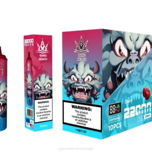 Cigarro Eletrônico Vape – Bang Beach Tela inteligente de 22.000 baforadas cereja 8T6017