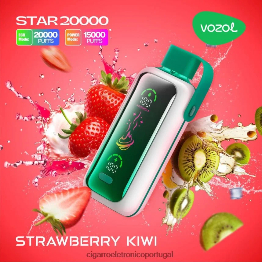Cigarro Eletrônico Vape – kiwi morango VOZOL STAR 20.000 LD2Z8220