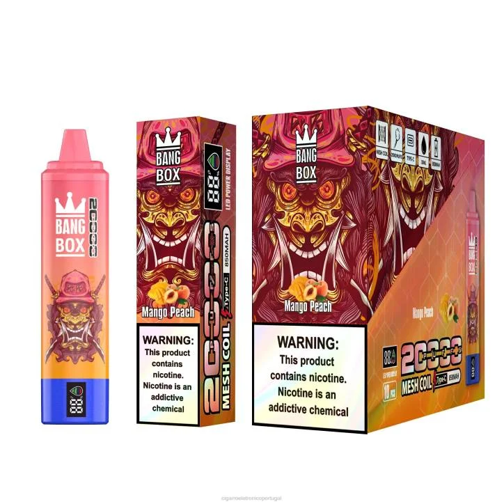 cigarro eletrônico vape RB64128 manga pêssego Bang Box 20.000