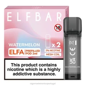 cigarro eletrônico vape RB64318 melancia ELFBAR Elfa vagem pré-cheia – 2ml – 20mg (2 embalagens)