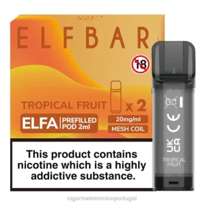 cigarro eletrônico vape RB64328 fruta tropical ELFBAR Elfa vagem pré-cheia – 2ml – 20mg (2 embalagens)